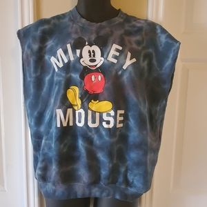 Tie Dye Sleeveless Disney Sweatshirt